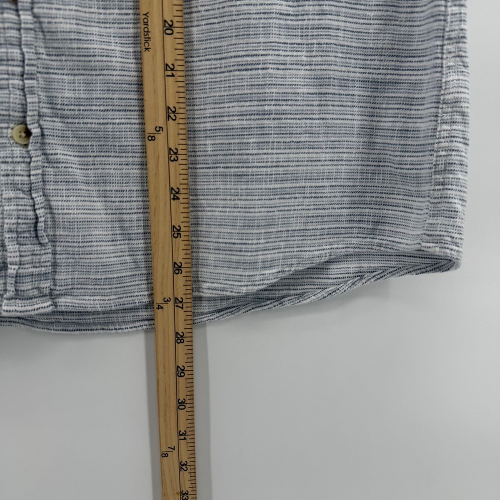 Marine Layer Button Down Shirt Mens Large Blue Stripe Short Sleeve 15791 - Picture 9 of 9